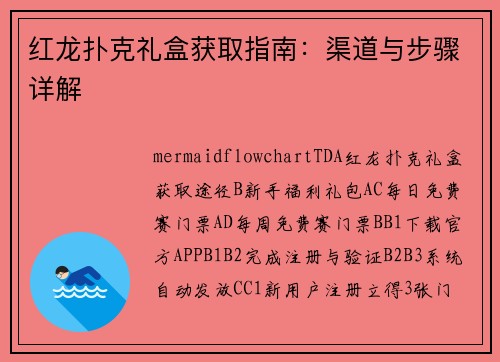 红龙扑克礼盒获取指南：渠道与步骤详解